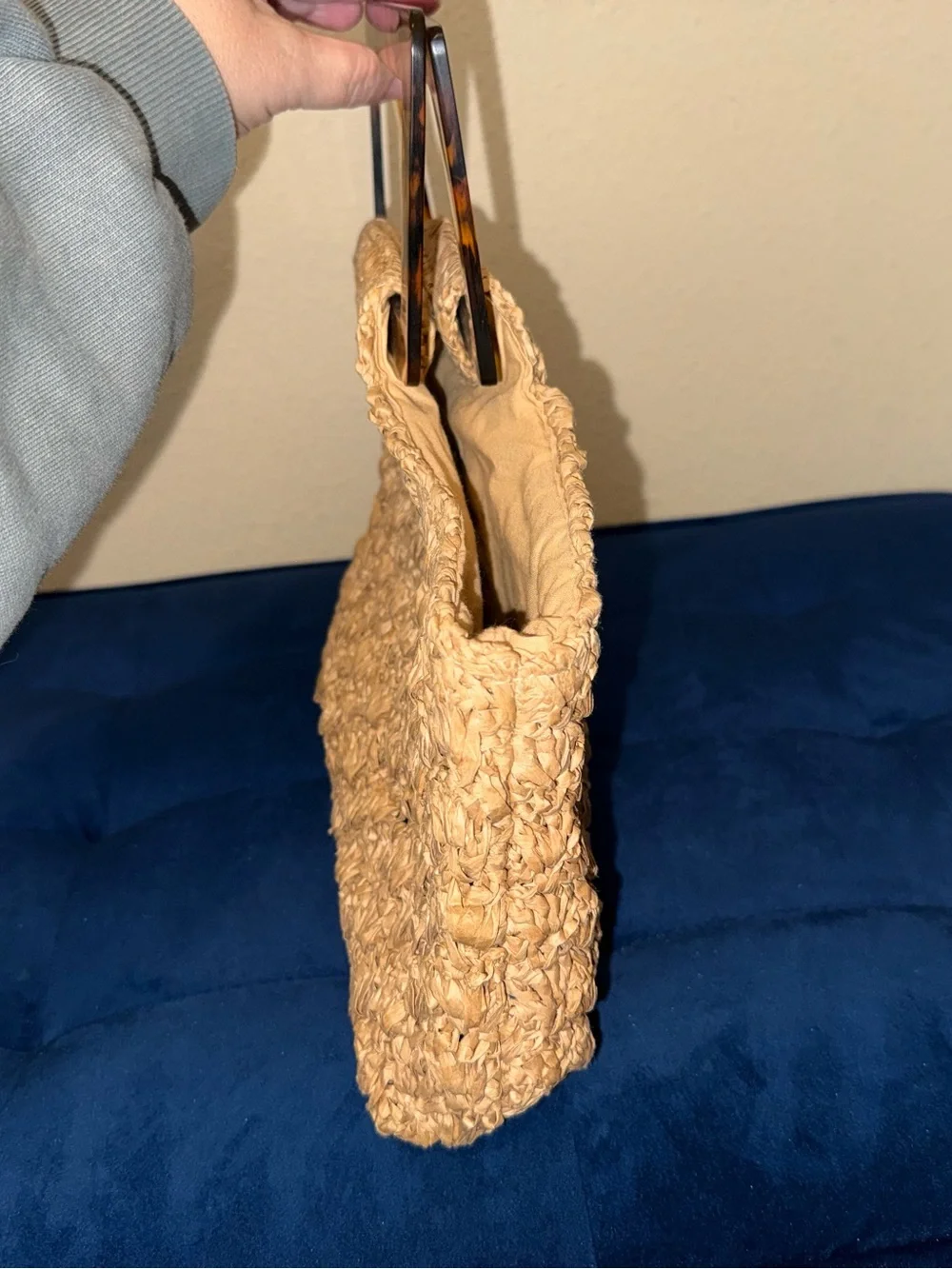 Topshop straw bag with handle